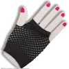 80's Black Short Fishnet Adult Gloves