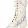 Lace Victorian Tall Boots Adult Ivory