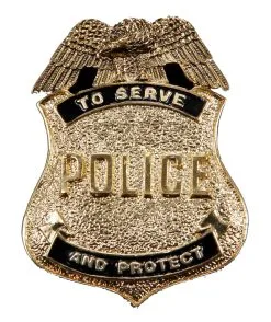 Antique Gold Police Badge