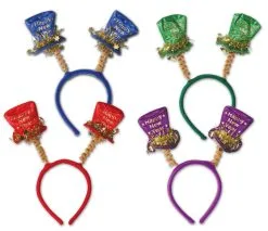 Happy New Year Top Hat Head Bopper